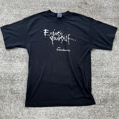 Vintage Expose Yourself Art T-Shirt Size L Y2K 00's