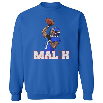 Blue New York Malik Nabers Catching Ball Logo Design Unisex Crewneck Sweatshirt