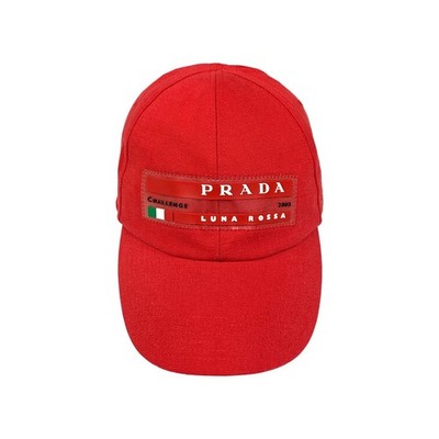 Prada Luna Rossa 2003 America's Cup Hat RARE Red Cap Vintage