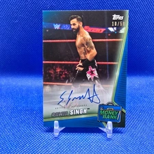 2019 Topps Money in the Bank WWE Samir Singh Auto /50