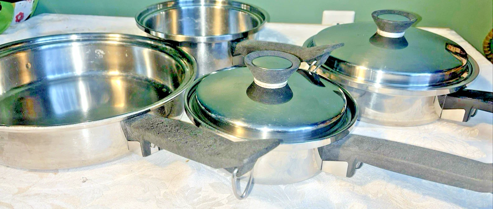 Camelot Regal Ware Pots & Pans 7 Piece Lot 3 Ply Stainless Steel Made in USA