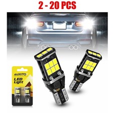 2-20PCS 921 LED 912 Reverse Light Canbus Car Free Backup Error T15 Bulb White