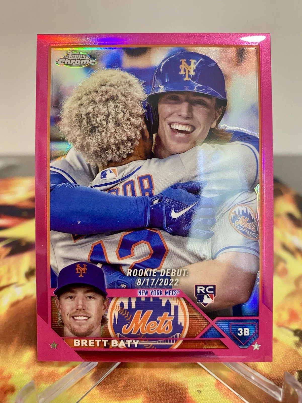 2023 Topps Chrome Update Brett Baty RC Rookie Magenta Refractor /399 #USC10 Mets