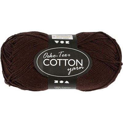 Creativ Cotton Yarn, Dark Brown, One Size One Size Dark Brown