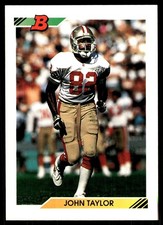 John Taylor 1992 Bowman #110 49ers NFL READ FREE SHIPPING AutographDen