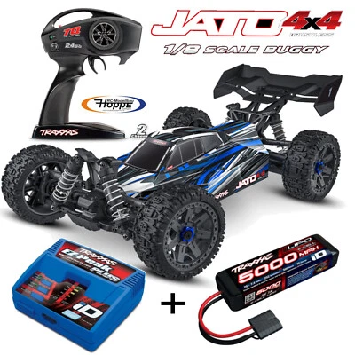 Traxxas TRX90154-4-BLUE Jato 4x4 BL-2S sans Brosse 1/8 Buggy 4x4+4A Chargeur + - Photo 1/4