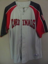 ST. LOUIS CARDINALS DYNASTY MLB JERSEY MENS -XL GRAY/BLUE/RED -RARE