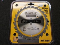 Dewalt DT1949 Dt 1949 165 X 20Tkmm /24 Z Bau-KreissäGeblatt FüR Akku-Handkreis.