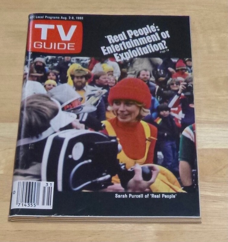 TV Guide Aug 2-8 1980 Sarah Purcell of'Real People' New Hampshire Edition 
