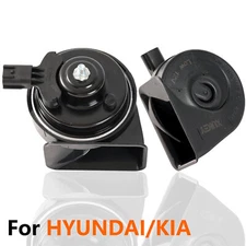 2X 110-125db Loud High Low Tone Loud Snail Horn For Hyundai Santa Fe SM CM DM