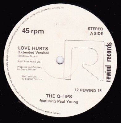 The Q Tips Featuring Paul Young - Love Hurts (12'')