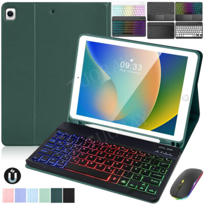 QWERTZ Tastatur Hülle Maus Für iPad 7/8/9th Generation 10.2'' Mit Stifthalter DE