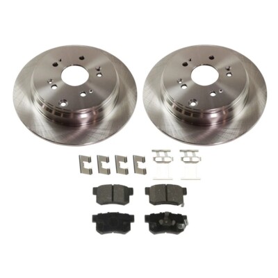 Rear Brake Disc Rotor and Pad Kit For 2005-2016 Honda CR-V 2010-2018 Acura RDX