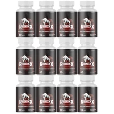 Rhinox X Enhancement Pills for Men, Supports Performance & Energy - 12 Bottles