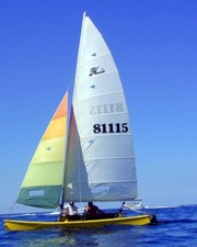 katamaran segelboot Hobie 16 gelb 19 qm Segel...