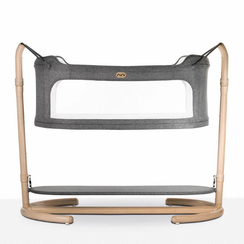 Ninipod Swinging New-born Cot/ Motion &Bounce Function for Better Sleep in Grey - Image 3 of 4