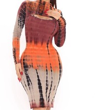 Fashion Nova Tie Dye Mini Dress Large