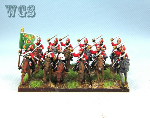 15 mm SYW Seven Years War WGS dipinto British Light Dragoons (12 figure) BB6 - Foto 1 di 6