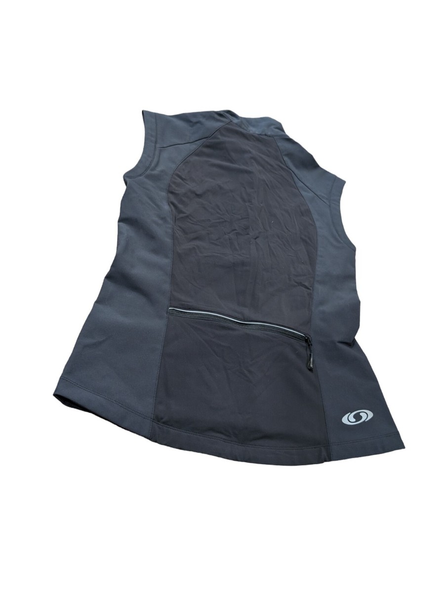 Salomon Womens M Black Clima-Wind Full Zip Cycling Convertible