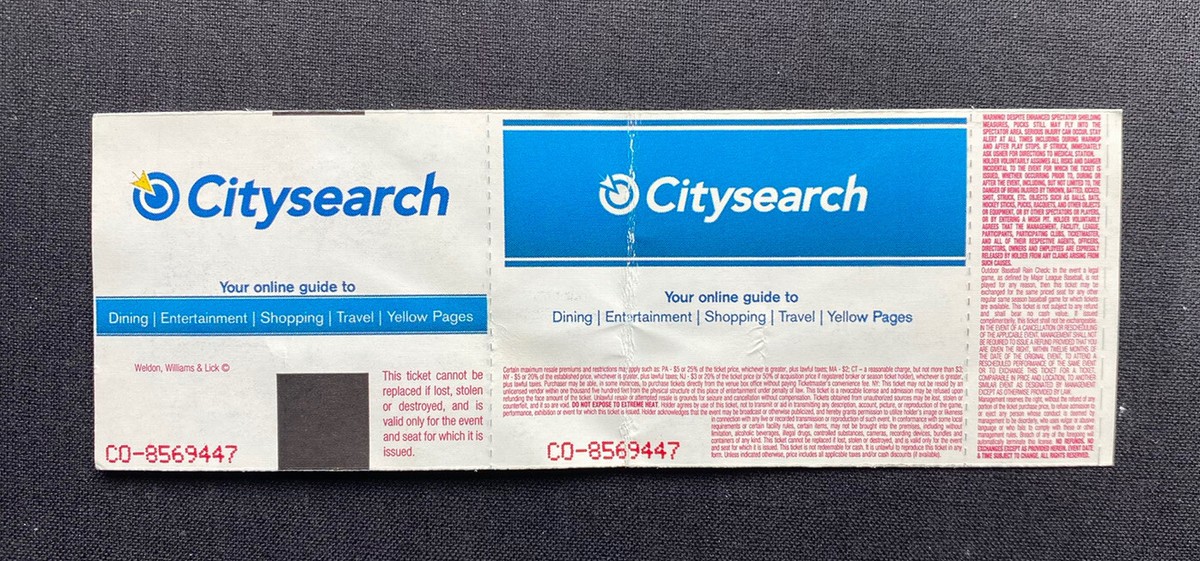 Coldplay Ticket Stub Verizon Amphitheatre 8-20-2005 | eBay