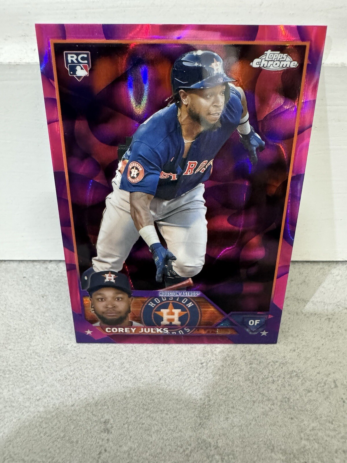 2023 Topps Chrome - Magenta & Purple Lava Lamp USC193 Corey Julks /299 (RC)