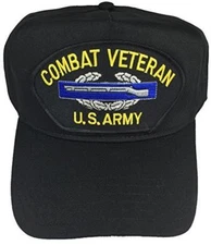 COMBAT VETERAN US ARMY W/ COMBAT INFANTRY BADGE CIB HAT CAP