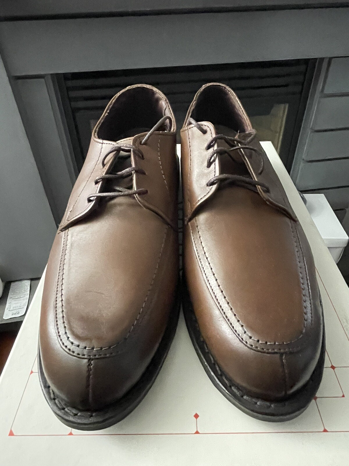 SAOLA $395 Derby in pelle caffè Allen Edmonds Seattle taglia 9 5 D