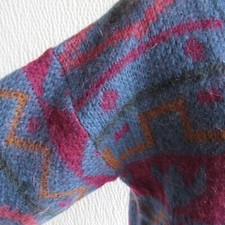 Colorful Mohair Boyfriend Cardigan Sweater S Paul Harris Blue Purple Green Mohai