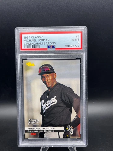 1994 CLASSIC #1 MICHAEL JORDAN MINOR LEAGUE ROOKIE CARD RC PSA 9 MINT WHITE SOX