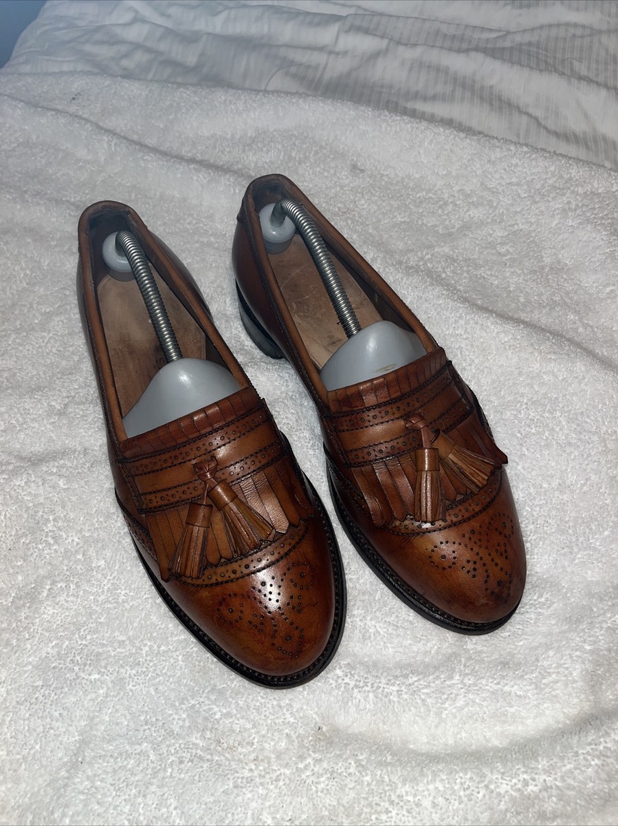 Allen Edmonds BRIDGETON Cognac Leather DRESS Shoe KILTIE 