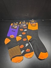 NWT Women's Halloween Socks Lot - Size 9-11 - Spooky Pumpkins