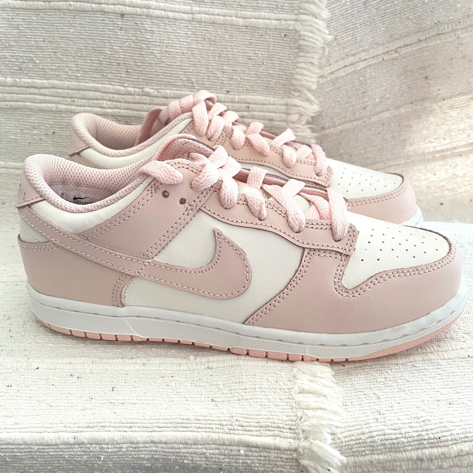 Nike Dunk Low Fight Club Sail Orange Pearl Sneakers Girls 3 Pastel  Colorblock | eBay