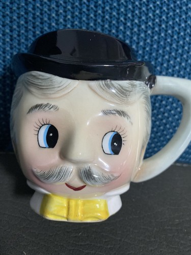 Anthropomorphic Cup Mug -Man Face Vintage Kitsch Japan - Picture 2 of 8