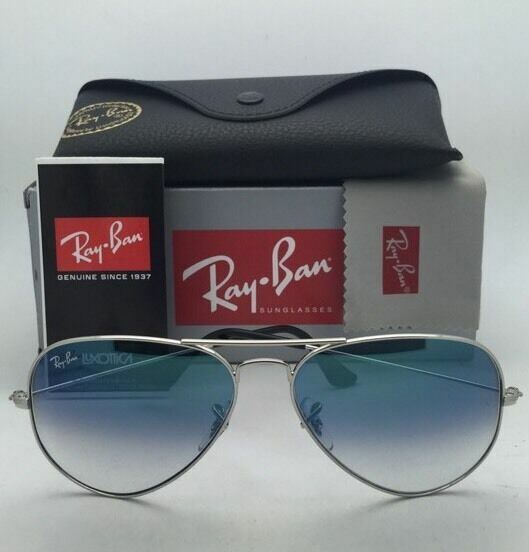 Ray-Ban Aviator Sunglasses RB 3025 003/3F 62-14 Silver Frames