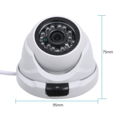 HD CCTV Camera 2.0MP 1/2.8'' CMOS 1.7mm Lens w/ 24 IR LED Night Vision
