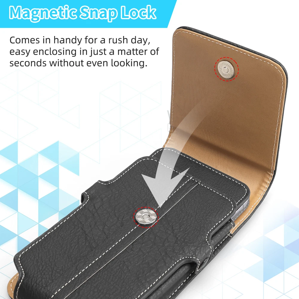 Tactical Waist Belt Bag with Metal Clip Holster for Cell Phone