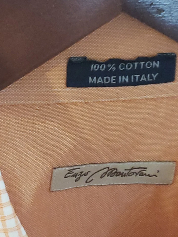 Camisa masculina nova sem etiqueta Enzo Montavani com botões, GG, feita na Itália. 100% algodão. - Imagem 2 de 4