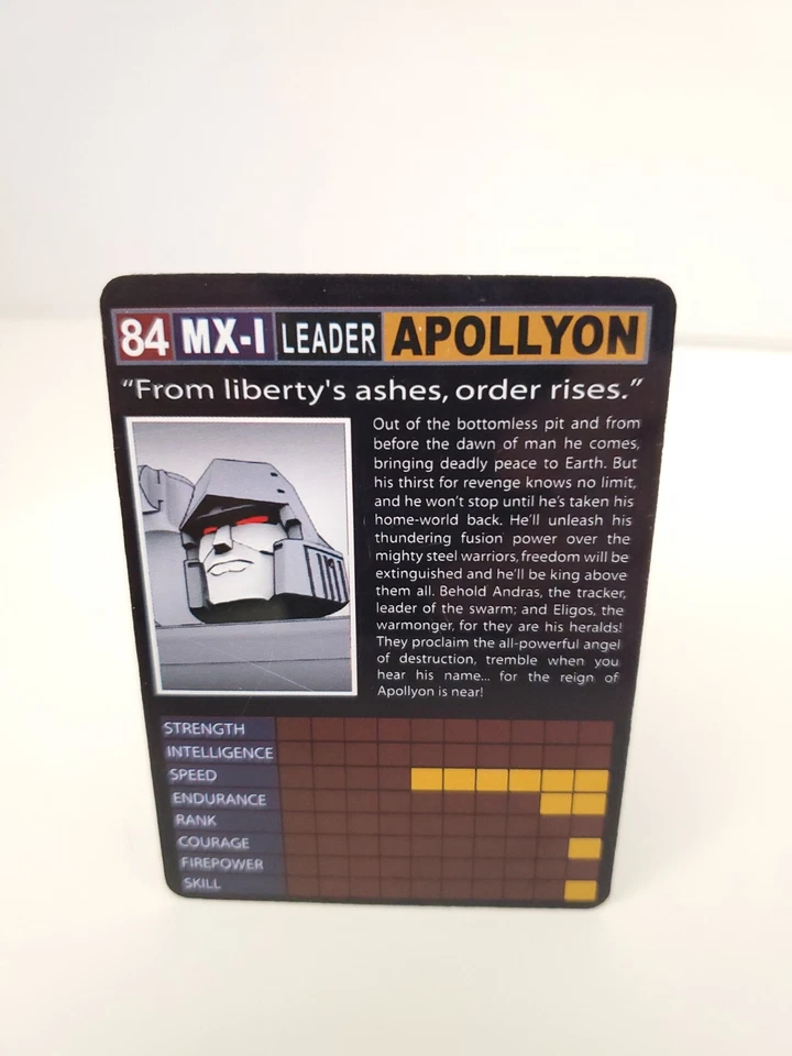 X-Transbots Master X Series MX-1 Apollyon Megatron CARD ONLY EUC - Image 2 of 2