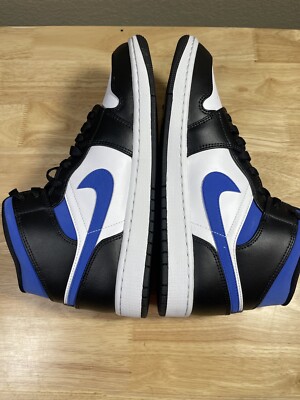 Size 10 - Air Jordan 1 Mid Racer Blue for sale online | eBay