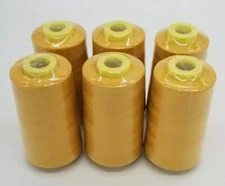 6 Big Spools Gold Marigold Sewing Serger Overlocker Quilt Thread T27 S2 Quality