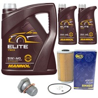 MotoröL Set Mannol Elite 5W40 7 Liter + ÖLfilter + Schraube FüR BMW 3Er 325 E36