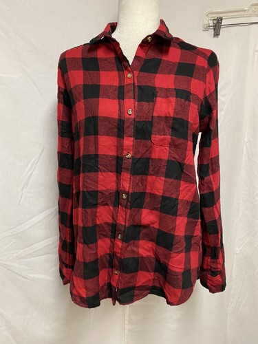 Red Plaid Flannel Shirt 