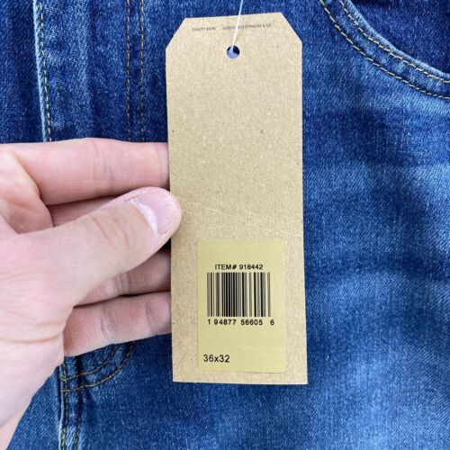 Levi's 505 Regular Fit Jeans Pants Mens 36x32 Straight Leg Stretch Medium Wash - Picture 3 of 11