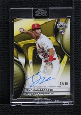 2025 Topps Chrome Black Gold Refractor 32/50 Thomas Saggese #CBA-TSA Auto 11xg