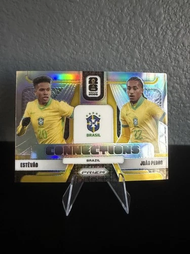 2026 Panini Prizm FIFA World Cup Estevao/Joao Pedro Connections Silver SP Brazil
