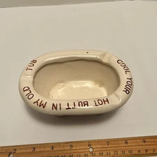 Ceramic Porcelain Bathtub Shaped Ashtray Whimsical Vintage Preowned Wear MCM