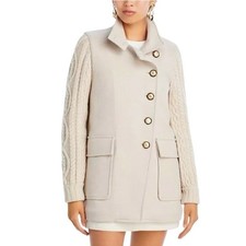 VERONICA BEARD Verona Beige Wool Blend Cable ...
