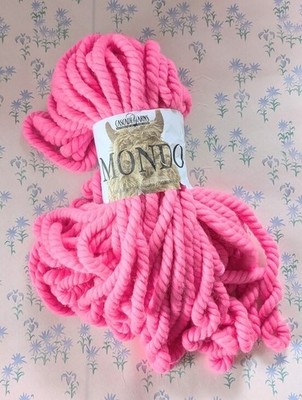Cascade Mondo Super Bulky Yarn NEW Extra Pink Alpaca Wool 58 yards Bright Neon