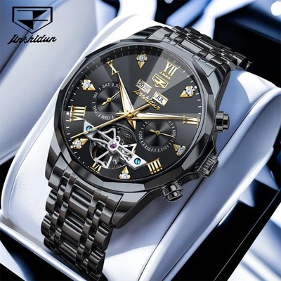 Watch Mechanical Automatic Skeleton Luxury Waterproof Men's Men Dial Strap