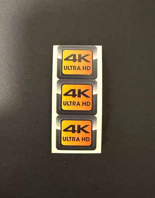 3 Pcs 4K Ultra HD Vinyl Sticker Label Decal 18mm x 15mm, Kiss Cut